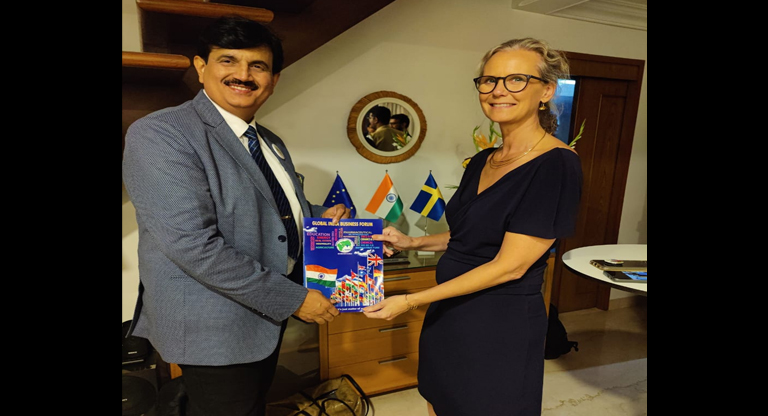 Jitendra Joshi with Sweden Delegation